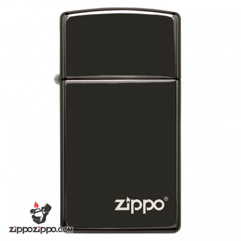 Bật Lửa Zippo Bản Nhỏ Sơn Màu Đen Đậm - Logo Zippo SKU 28123ZL – Zippo Slim Ebony With Zippo Logo