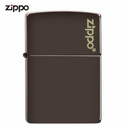 Bật Lửa Zippo Sơn Màu Nâu Hạt Dẻ - Logo Zippo SKU 49180ZL – Zippo Brown Zippo Logo - Mã SP: ZPC2896