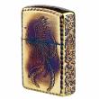 Zippo Chính Hãng Màu Vàng Đốt Khắc Phượng Hoàng Cùng Hoa Văn Arab Vỏ Dày Armor
