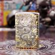 Zippo Chính Hãng Phiên Bản Chrome Khắc Rồng May Mắn Tài Lôc