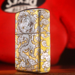 Zippo Chính Hãng Phiên Bản Đồng Mạ Chrome Armor Khắc Rồng Bay Trên Mây