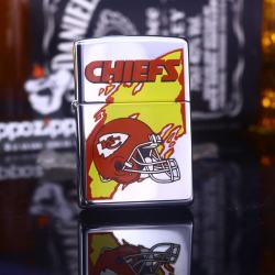 Zippo Cổ bạc hình bóng bầu dục CHIEFS sản xuất 1998