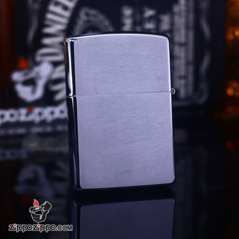Zippo Cổ bạc xước in tem thành phố Skyline sản xuất 2000