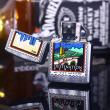 Zippo Cổ bạc xước in tem thành phố Skyline sản xuất 2000