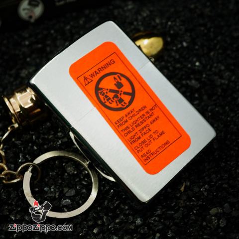 ZIPPO CỔ BẢN CHROME IN GANTS SX NĂM 2000