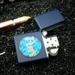 Zippo Cổ Sơn Xanh Navy In Logo FUN Năm 2000
