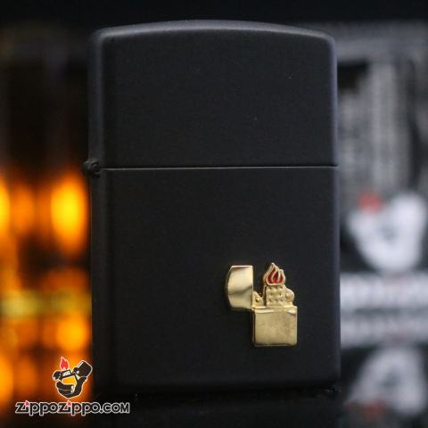 Zippo đời la mã sản xuất năm 1996 đen huy hiệu zippo