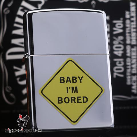 Zippo đời la mã sản xuất năm 1998 BABY I'M BORED