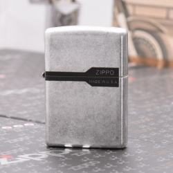 Zippo Mạ bạc giả cổ cao cấp khắc logo zippo - Mã SP: ZPC1697-B