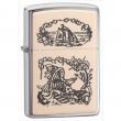 zippo ốp nổi hình chim mầu bạc