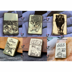 Nhận Thiết Kế Chế Tác Zippo Trên Nền Đồng Khối 169-254 - Mã SP: ZPC03838