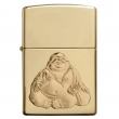 Bật Lửa Zippo Đồng Vàng Thần Buddha Cười - SKU 29626